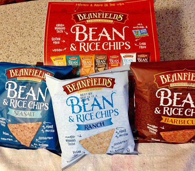 Beanfield chips have twice as much protein and fiber as most tortilla, corn and potato chips and are about 30% less fat.